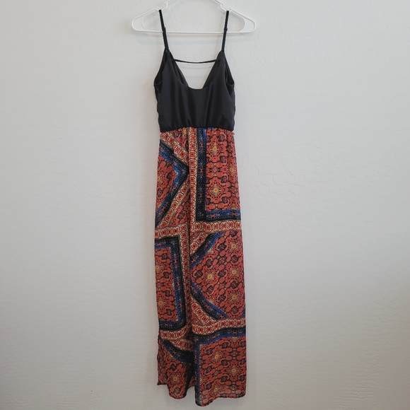💕 Charlotte Russe Aztec Print Maxi Dress Women's Size XS - Picture 5 of 14